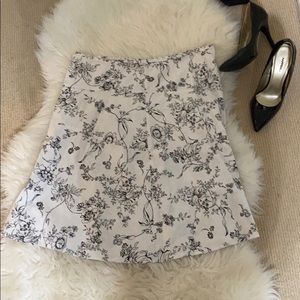 White and black skirt